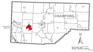 Location of Conneaut Lakeshore in Crawford County
