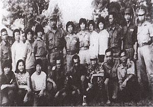 Members of the SPGF, NKNA and TNI taking picture together