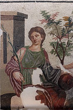 Mosaico della ninfa cirene, II-III secolo, dal museo di lambèse 02.JPG