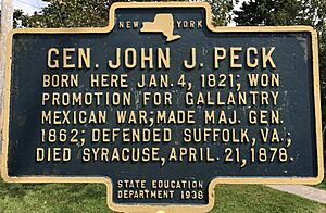 NYS Historic Markers GenJohnJPeck