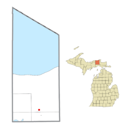 Location within Luce County