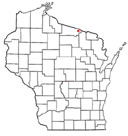 Location of Phelps, Wisconsin