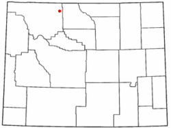 Location of Garland, Wyoming