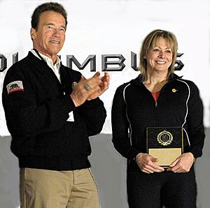 Arnold Schwarzenegger and Karyn Marshall