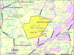 Census Bureau map of Montgomery Township, New Jersey