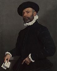 Giovanni Battista Moroni - Portrait of a Man holding a Letter ('L'Avvocato') - Google Art Project