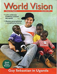 Guy Sebastian on Cover of World Vision Magazine 2005