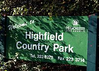 Highfield Country Park sign 2