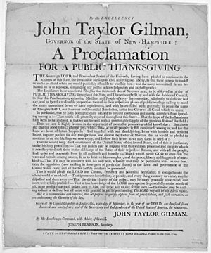John Taylor Gilman Thanksgiving Proclamation