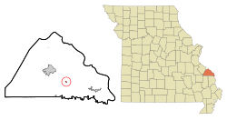 Location of Longtown, Missouri