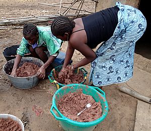 Préparation du beurre de Karité - Mali