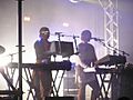 Royksopp in performance (Fuji Rock Festival, Naeba, Niigata, Japan - summer of 2005)