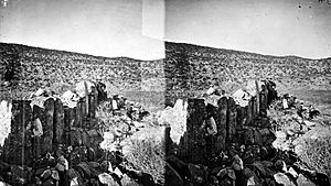 Ruins in Montezuma Canyon With stones of Unusual size San Juan Utah