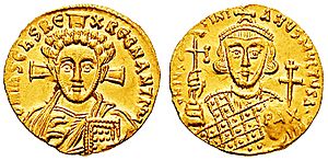 Solidus-Justinian II-Christ b-sb1413
