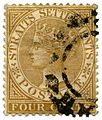 Stamp Straits Settlements 1883 4c