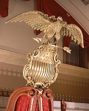 US Senate Eagle and Shield gilded wood