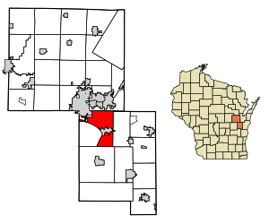 Location of Harrison in Calumet County, Wisconsin.