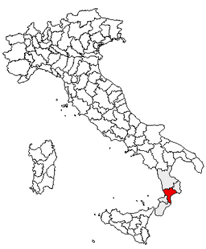 Location of Province of Catanzaro