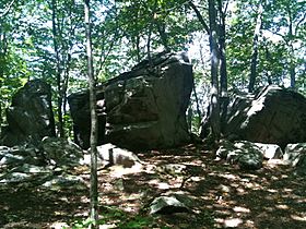 Gay City Connecticut State Park Split Rock Formation.JPG