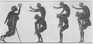 Handball pick-a-back Ancient Greece
