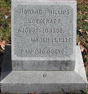 Lovecraft tombstone