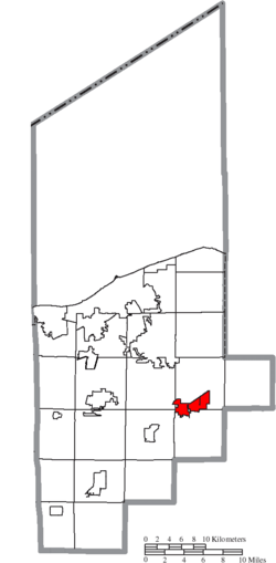 Location of Grafton in Lorain County