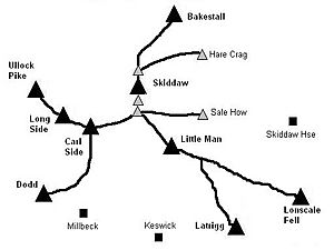Skiddaw sketch map