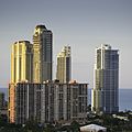 Sunny Isles high rises from the west
