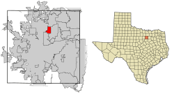 Location within Tarrant County and Texas
