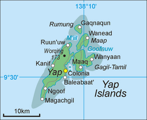 Map of Yap Islands