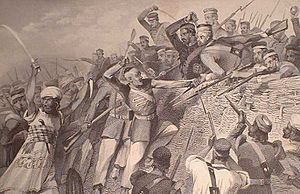 "Attack of the Mutineers on the Redan Battery at Lucknow, July 30th, 1857,