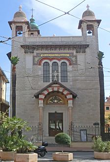 Bordighera-chiesa dell'Immacolata Concezione o di Terrasanta (adjusted detail)