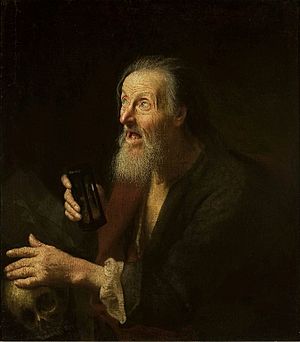 Denner Old man with an hourglass