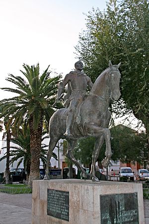 Estatua de Diego de Almagro en Almagro (España)