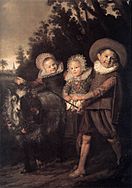 Frans Hals - Three Children with a Goat Cart - WGA11064