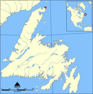 L'Anse aux Meadows map