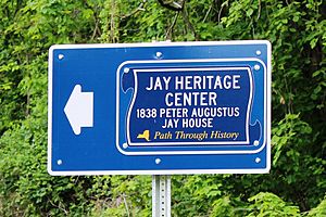 New York State Path Through History Sign for 1838 Peter Augustus Jay House - Jay Heritage Center