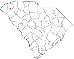 Location of Liberty, South Carolina