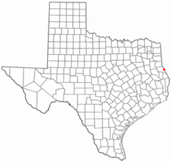 Location of Huxley, Texas