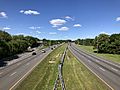 2021-06-17 16 32 47 View east along Interstate 78 and westbound U.S. Route 22 (Phillipsburg-Newark Expressway) from the overpass for East Street in Clinton Township, Hunterdon County, New Jersey