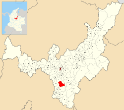 Location of the municipality and town of Chinavita in the Boyacá department of Colombia