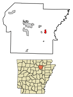 Location of Newark in Independence County, Arkansas.