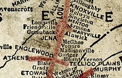 Map of the Louisville & Nashville Railroad (1913) cropped