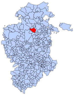 Municipal location of Poza de la Sal in Burgos province