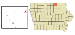 Location of McIntire, Iowa