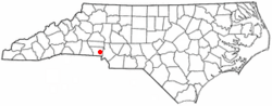 Location of McAdenville, North Carolina
