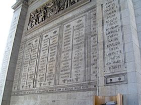 Paris Arc de Triomphe inscriptions 6