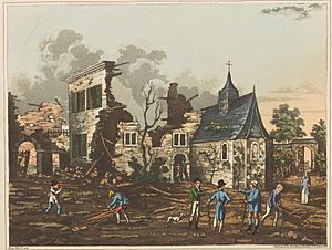 Plate R from 'An Historical Account of the Campaign in the Netherlands' by William Mudford (1817)