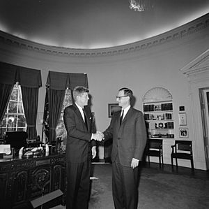 President John F. Kennedy with Gubernatorial Candidate from New York, Robert Morgenthau