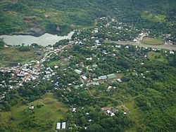 Aerial view of Siuna on the morning of 20 October 2008